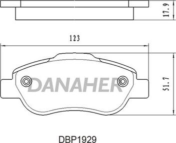 Danaher DBP1929 - Гальмівні колодки, дискові гальма autocars.com.ua