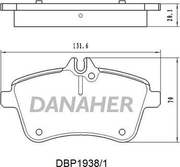 Danaher DBP1938/1 - Гальмівні колодки, дискові гальма autocars.com.ua