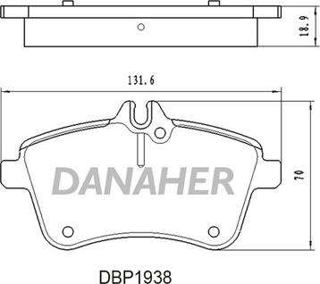 Danaher DBP1938 - Гальмівні колодки, дискові гальма autocars.com.ua