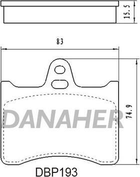 Danaher DBP193 - Гальмівні колодки, дискові гальма autocars.com.ua