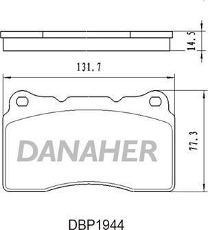 Danaher DBP1944 - Гальмівні колодки, дискові гальма autocars.com.ua