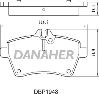 Danaher DBP1948 - Гальмівні колодки, дискові гальма autocars.com.ua