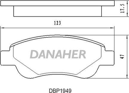 Danaher DBP1949 - Гальмівні колодки, дискові гальма autocars.com.ua