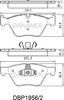 Danaher DBP1956/2 - Гальмівні колодки, дискові гальма autocars.com.ua