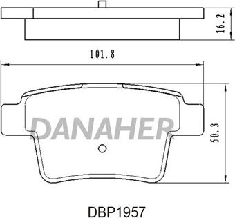 Danaher DBP1957 - Гальмівні колодки, дискові гальма autocars.com.ua