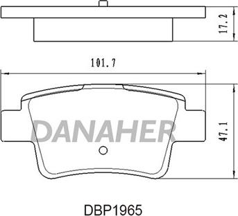 Danaher DBP1965 - Гальмівні колодки, дискові гальма autocars.com.ua