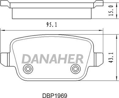 Danaher DBP1969 - Гальмівні колодки, дискові гальма autocars.com.ua
