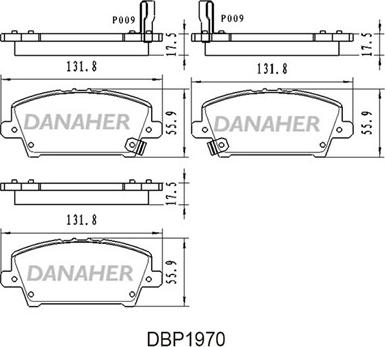 Danaher DBP1970 - Гальмівні колодки, дискові гальма autocars.com.ua