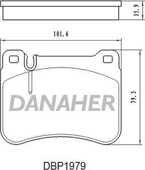 Danaher DBP1979 - Гальмівні колодки, дискові гальма autocars.com.ua