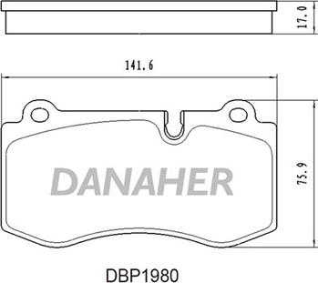 Danaher DBP1980 - Гальмівні колодки, дискові гальма autocars.com.ua