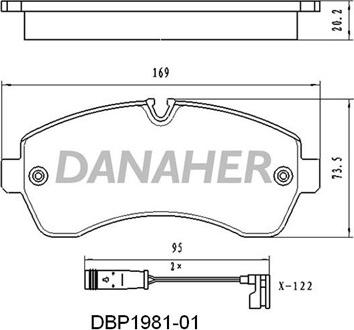 Danaher DBP1981-01 - Гальмівні колодки, дискові гальма autocars.com.ua