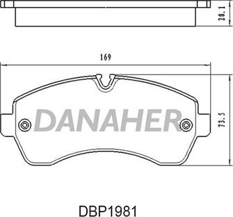 Danaher DBP1981 - Тормозные колодки, дисковые, комплект autodnr.net