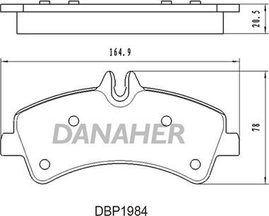 Danaher DBP1984 - Тормозные колодки, дисковые, комплект autodnr.net