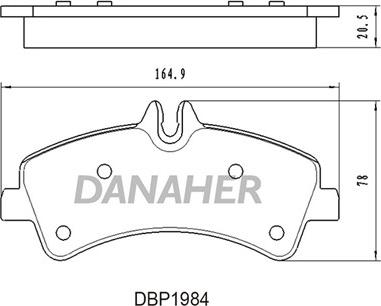 Danaher DBP1984 - Гальмівні колодки, дискові гальма autocars.com.ua