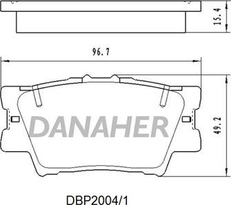 Danaher DBP2004/1 - Гальмівні колодки, дискові гальма autocars.com.ua