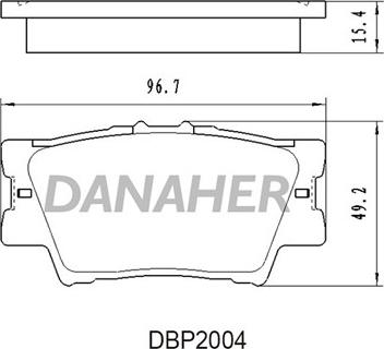 Danaher DBP2004 - Гальмівні колодки, дискові гальма autocars.com.ua