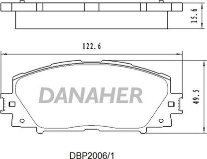 Danaher DBP2006/1 - Гальмівні колодки, дискові гальма autocars.com.ua