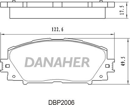 Danaher DBP2006 - Гальмівні колодки, дискові гальма autocars.com.ua