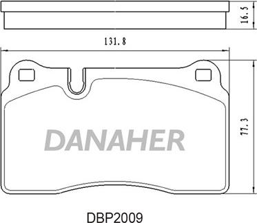 Danaher DBP2009 - Гальмівні колодки, дискові гальма autocars.com.ua