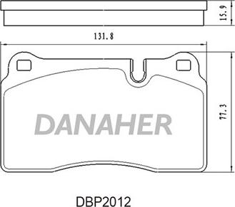 Danaher DBP2012 - Гальмівні колодки, дискові гальма autocars.com.ua