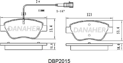 Danaher DBP2015 - Гальмівні колодки, дискові гальма autocars.com.ua