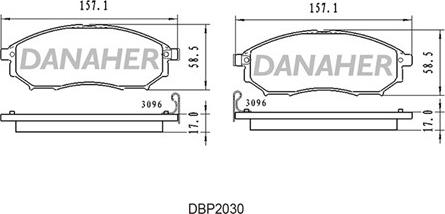 Danaher DBP2030 - Гальмівні колодки, дискові гальма autocars.com.ua