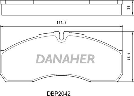 Danaher DBP2042 - Гальмівні колодки, дискові гальма autocars.com.ua