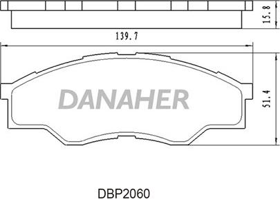 Danaher DBP2060 - Гальмівні колодки, дискові гальма autocars.com.ua