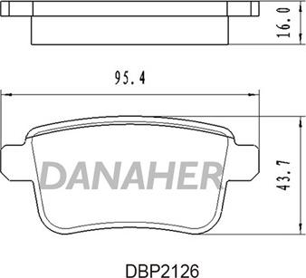 Danaher DBP2126 - Гальмівні колодки, дискові гальма autocars.com.ua