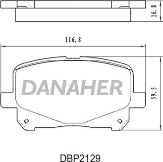 Danaher DBP2129 - Гальмівні колодки, дискові гальма autocars.com.ua