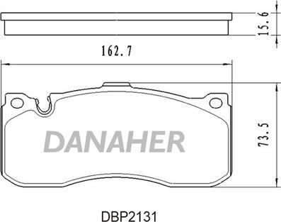 Danaher DBP2131 - Гальмівні колодки, дискові гальма autocars.com.ua