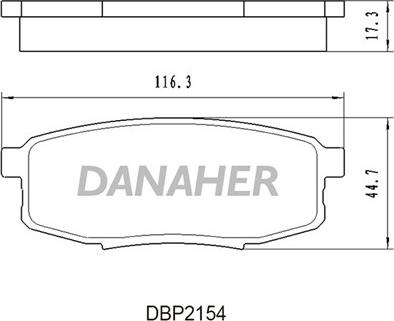 Danaher DBP2154 - Гальмівні колодки, дискові гальма autocars.com.ua