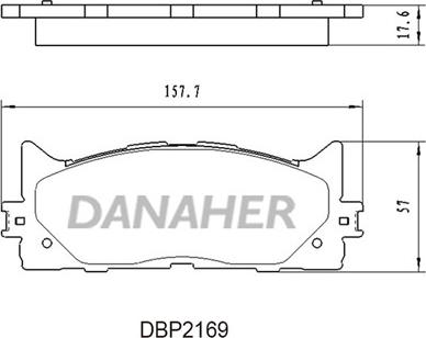 Danaher DBP2169 - Гальмівні колодки, дискові гальма autocars.com.ua