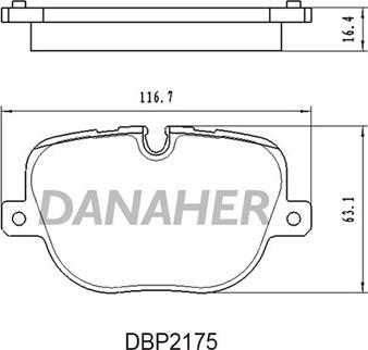 Danaher DBP2175 - Гальмівні колодки, дискові гальма autocars.com.ua