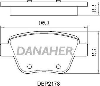 Danaher DBP2178 - Гальмівні колодки, дискові гальма autocars.com.ua