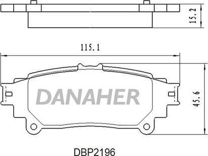 Danaher DBP2196 - Гальмівні колодки, дискові гальма autocars.com.ua