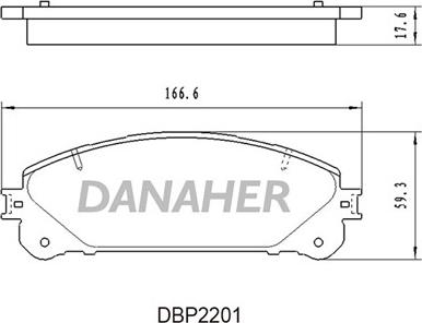 Danaher DBP220/1 - Тормозные колодки, дисковые, комплект autodnr.net