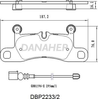 Danaher DBP2233/2 - Тормозные колодки, дисковые, комплект autodnr.net