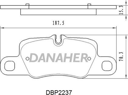 Danaher DBP2237 - Гальмівні колодки, дискові гальма autocars.com.ua