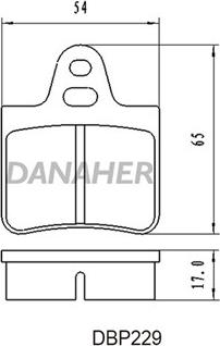 Danaher DBP229 - Тормозные колодки, дисковые, комплект autodnr.net