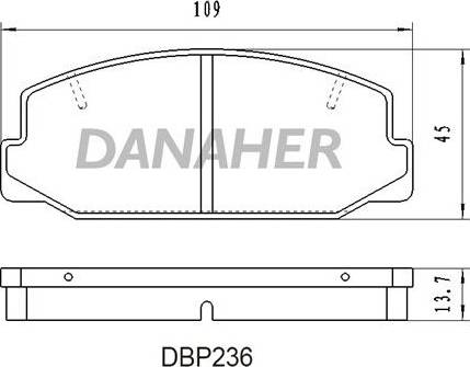 Danaher DBP236 - Тормозные колодки, дисковые, комплект autodnr.net