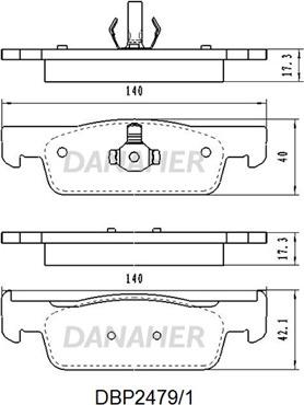 Danaher DBP2479/1 - Гальмівні колодки, дискові гальма autocars.com.ua
