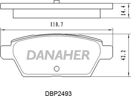 Danaher DBP2493 - Гальмівні колодки, дискові гальма autocars.com.ua