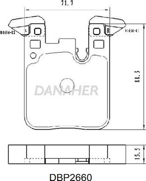 Danaher DBP2660 - Гальмівні колодки, дискові гальма autocars.com.ua