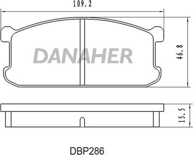 Danaher DBP286 - Гальмівні колодки, дискові гальма autocars.com.ua