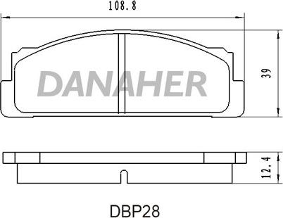 Danaher DBP28 - Гальмівні колодки, дискові гальма autocars.com.ua