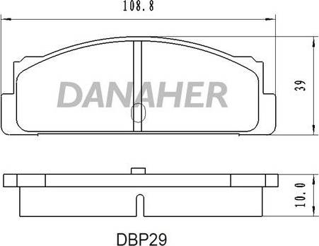 Danaher DBP29 - Гальмівні колодки, дискові гальма autocars.com.ua