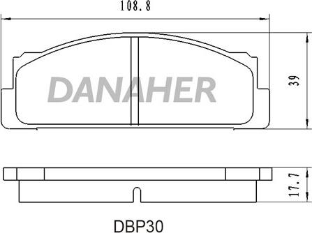 Danaher DBP30 - Гальмівні колодки, дискові гальма autocars.com.ua