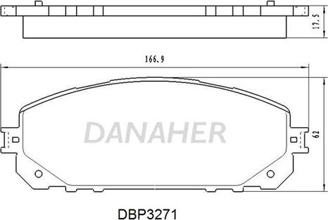 Danaher DBP3271 - Гальмівні колодки, дискові гальма autocars.com.ua