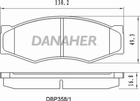 Danaher DBP358/1 - Гальмівні колодки, дискові гальма autocars.com.ua